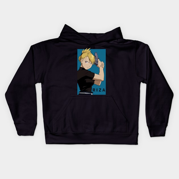 Riza Hawkeye Kids Hoodie by AinisticGina